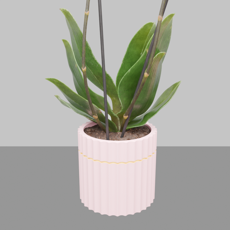 Elegance in Grove: Custom 3D-Printed Textured Pot